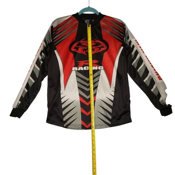 MTX Motocross Bike Racing Jersey Shirt Long Sleeve Red Youth Boys Size Large - Picture 7 of 10
